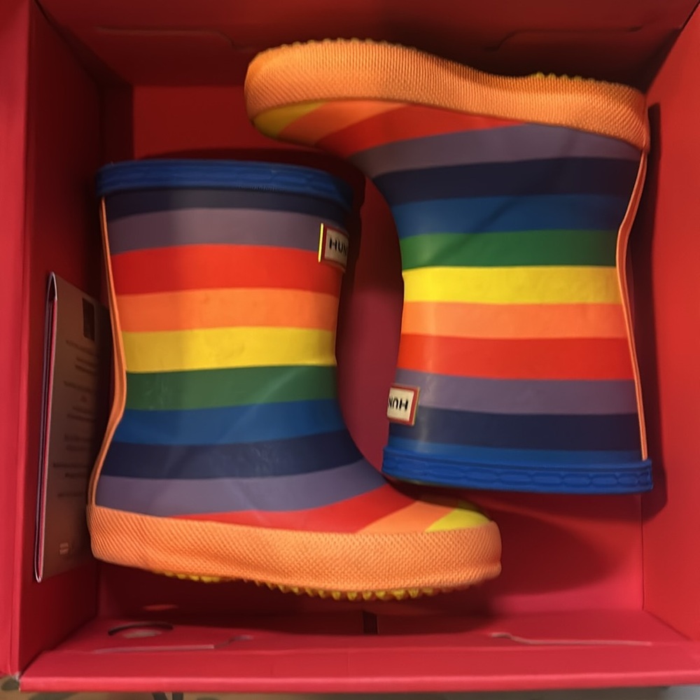 Hunter toddler Rainbow Boots size 6t Excellent Condition